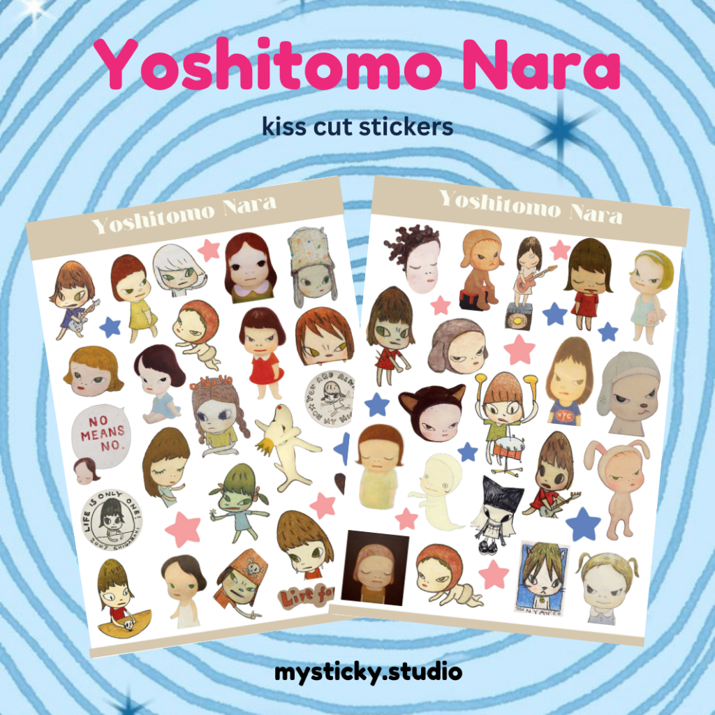 

YOSHITOMO NARA JAPAN DECO STICKER SHEETS / STICKER DECO VINTAGE RETRO AESTHETIC