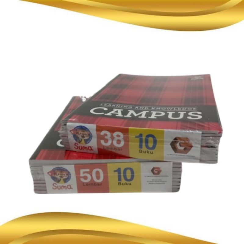 

Ay00! Buku Tulis Panjang/Buku Tulis Besar Campus Suma 38 & 50 Lembar Isi 10 Buku (1 Pack)
