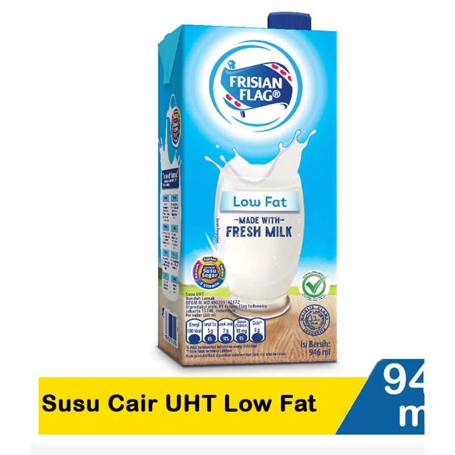 

Frisian Flag Susu Cair Uht Low Fat 946 ml