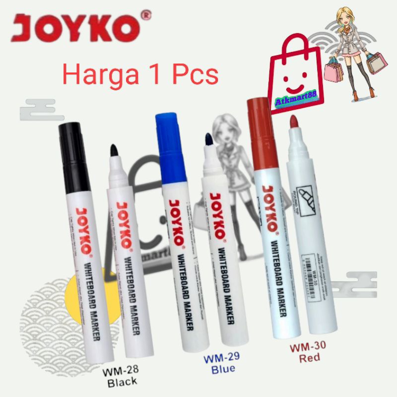 

( Per Pcs ) Joyko Whiteboard Marker Spidol Papan Tulis