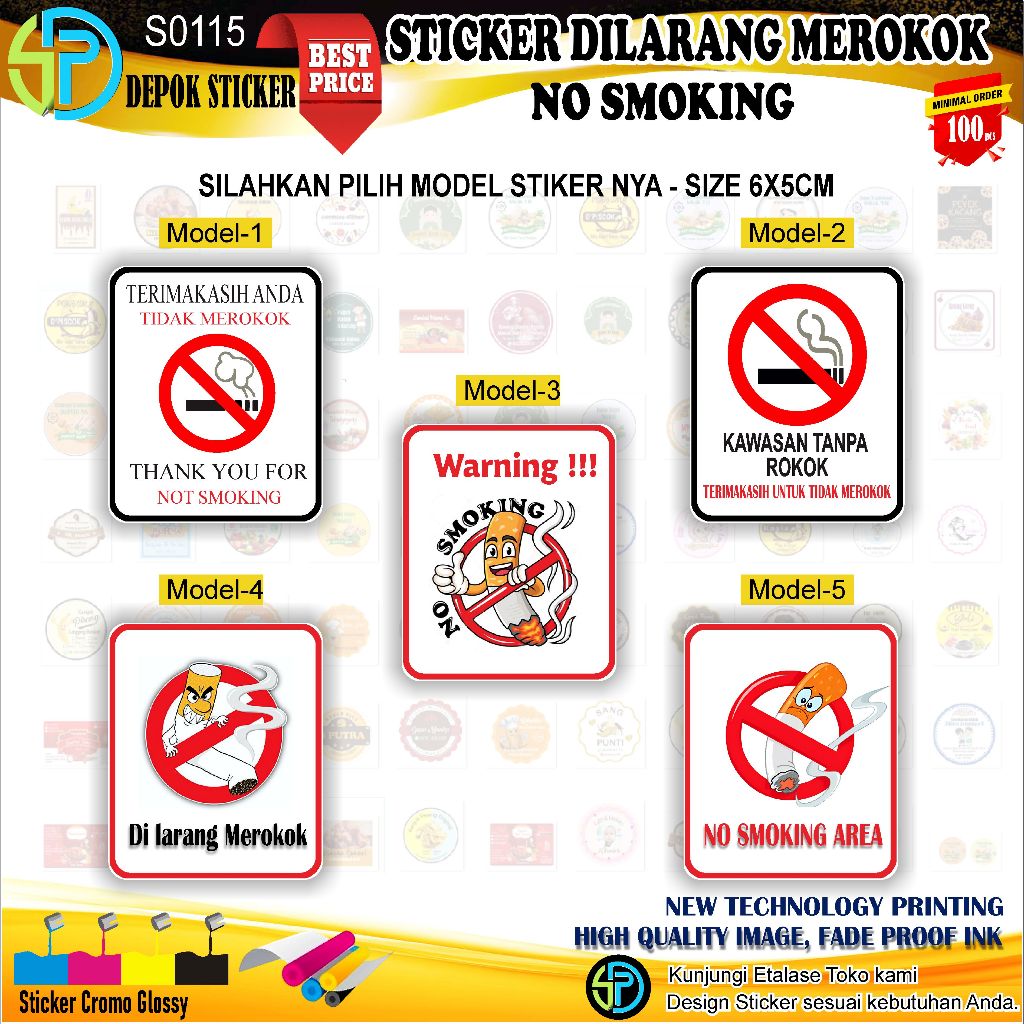 

Stiker Di larang Merokok No Smoking