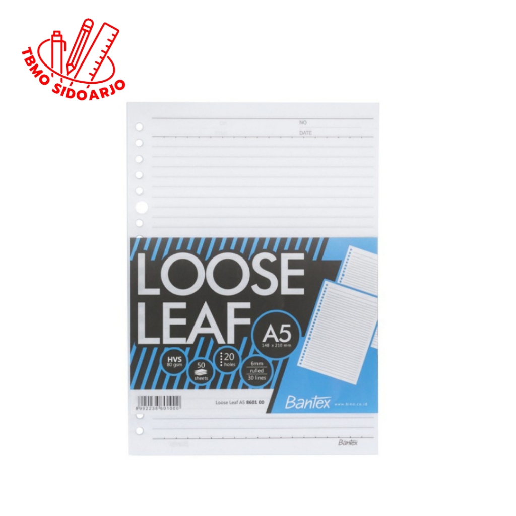 

TBMO Bantex Loose Leaf A5 50 Lembar 8601 00