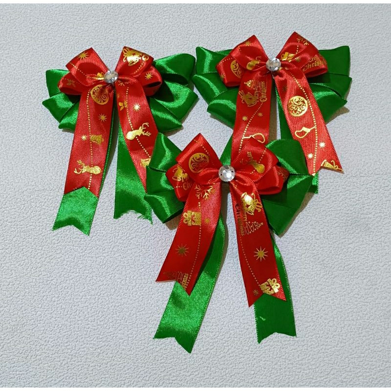 

Christmas Ribbon Pita Natal Pita Jadi Pita Hampers Siap Pakai Pita Kado