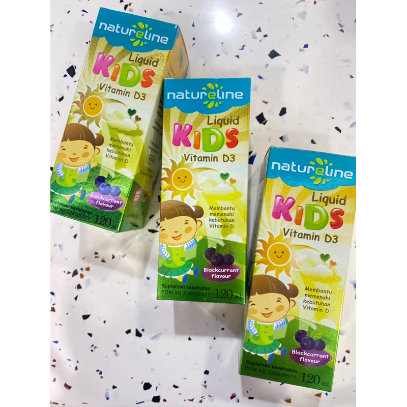 NATURELINE VITAMIN D3 KIDS SIRUP / D3 400IU / MULTIVITAMIN ANAK