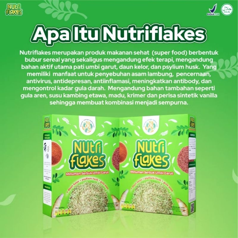 

NUTRIFLAKES Sereal umbi atasi masalah Magg Asam Lambung Ampuh Original BPOM