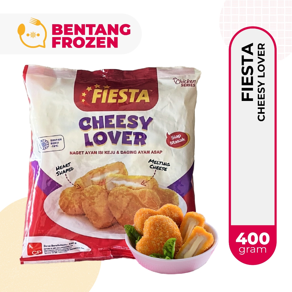 

Fiesta Cheesy Lover 400gr / Chicken Nugget Keju