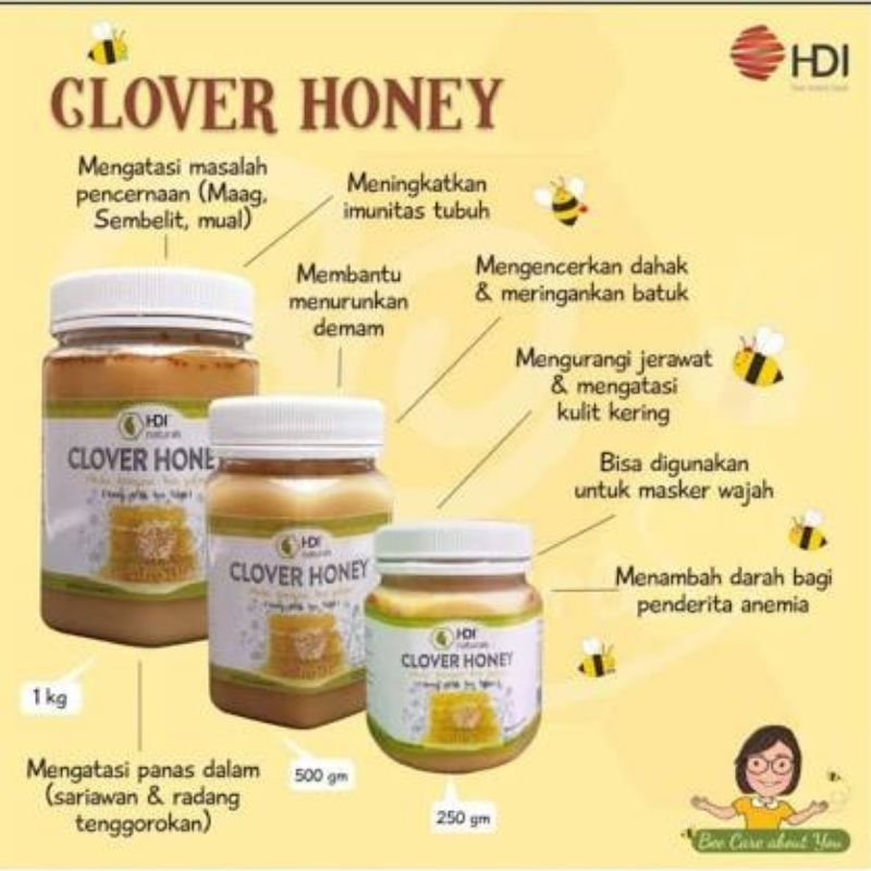 

MADU HONEY BEE POLLEN CLOVER HONEY 250GR/500GR/1KG