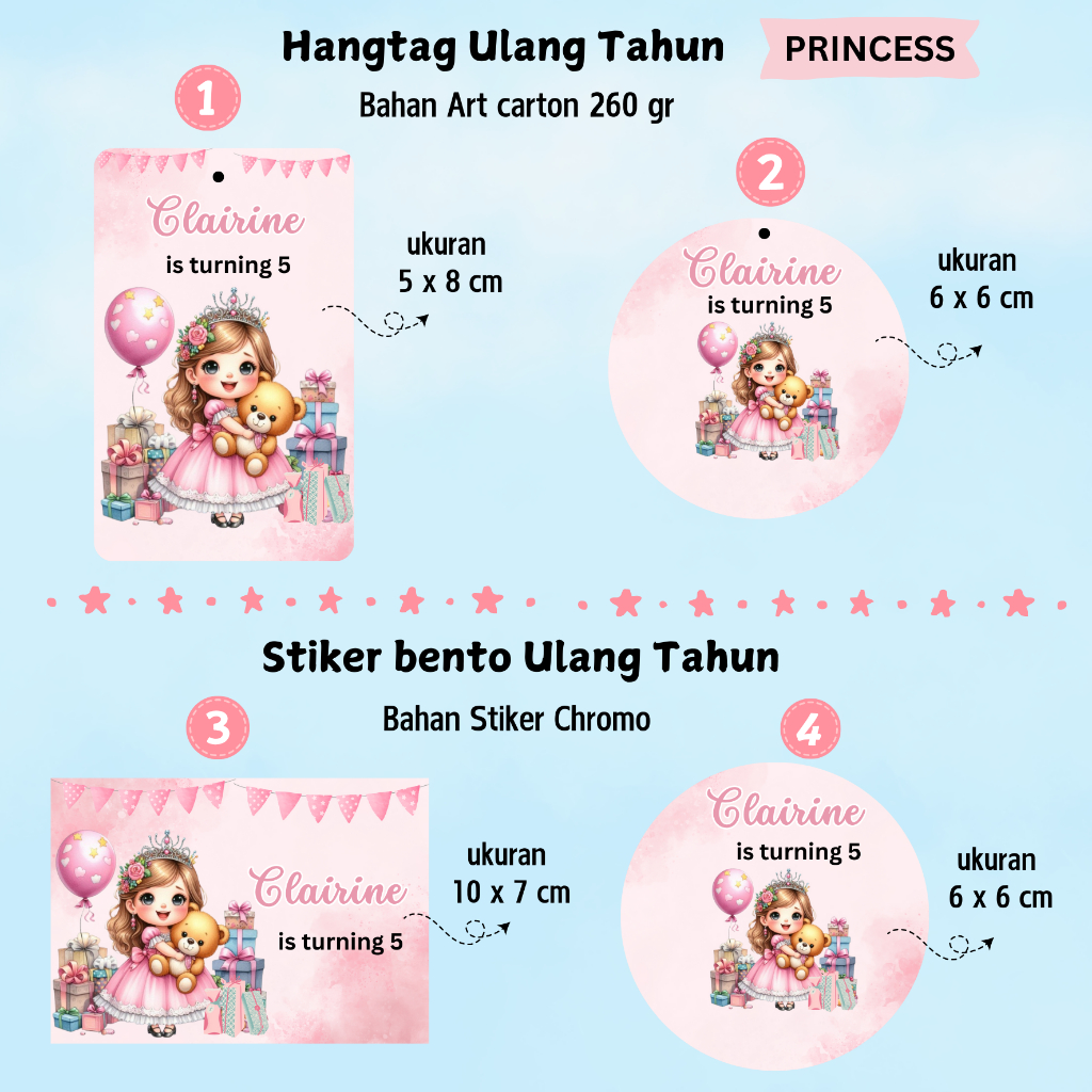 

HANGTAG|KARTU UCAPAN|STIKER|LABEL| ULANG TAHUN| BIRTHDAY| MOTIF ANAK PEREMPUAN