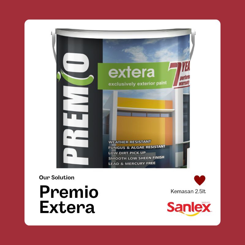 Cat Sanlex Premio Extera (Premium Exterior) 2.5L Putih