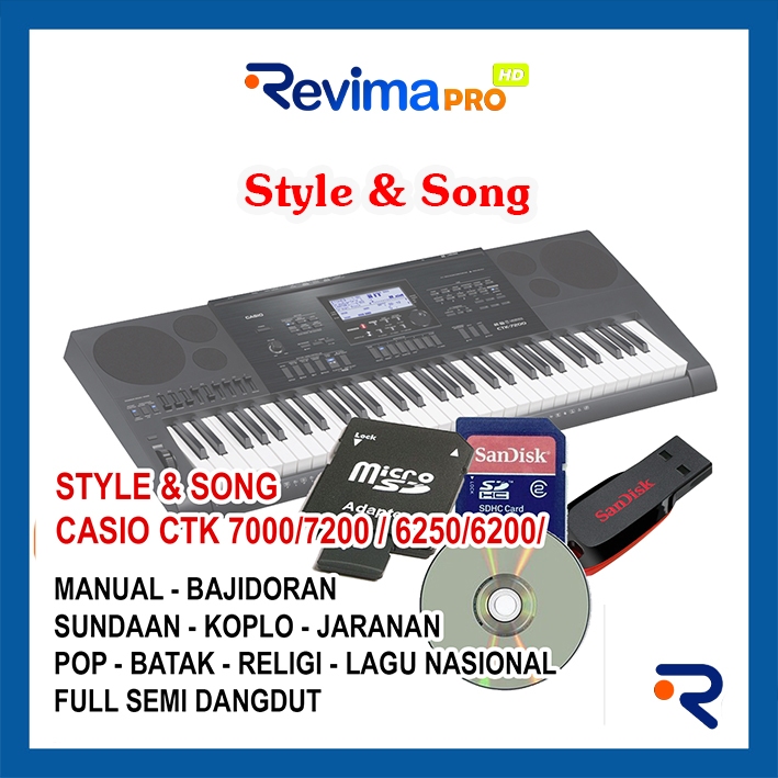 SDCARD / MICROSD Style Song Keyboard CASIO CTK 7000 7200 dan CTK 6200 6250 Plus Bonus Style Song