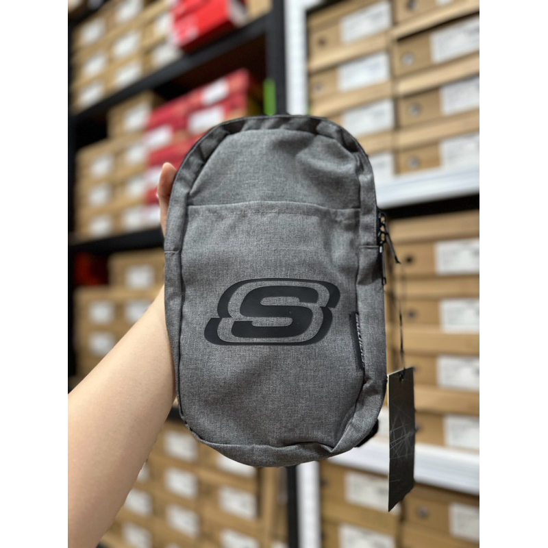 TAS SLING BAG SKECHERS SPORT CASUAL GREY SKESBP8227GY TAS SELEMPANG SKECHERS ORIGINAL 100%