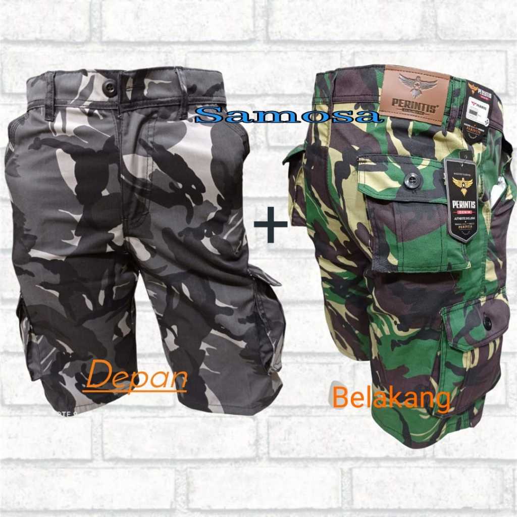 Celana Pendek Cargo Loreng TNI Celana Pendek Cargo