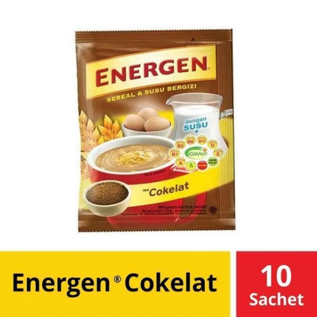 

(10Pcs) Energen Coklat Sereal Renceng 10 Sachet Energen Susu BerEnergi Energen Coklat Energen vanila