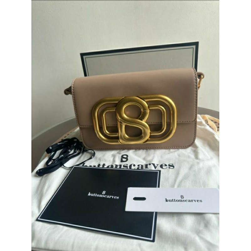 [Preloved] Tas briana bag brand buttonscarves original warna khaki
