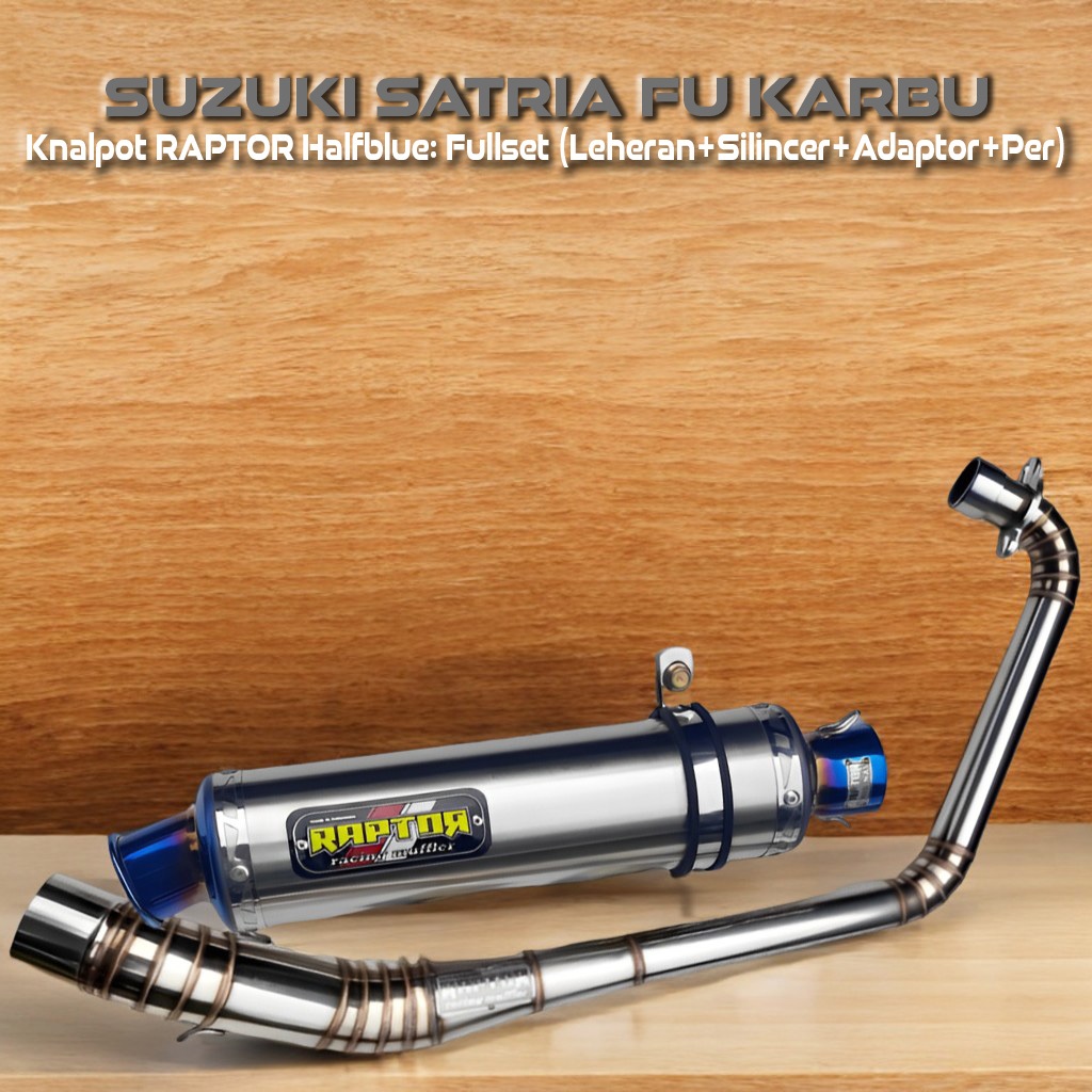 RAPTOR Knalpot Racing Suzuki Satria FU Karbu - Halfblue
