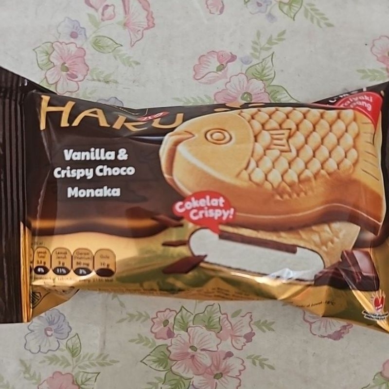 

glico haku vanila crispy choco monaka