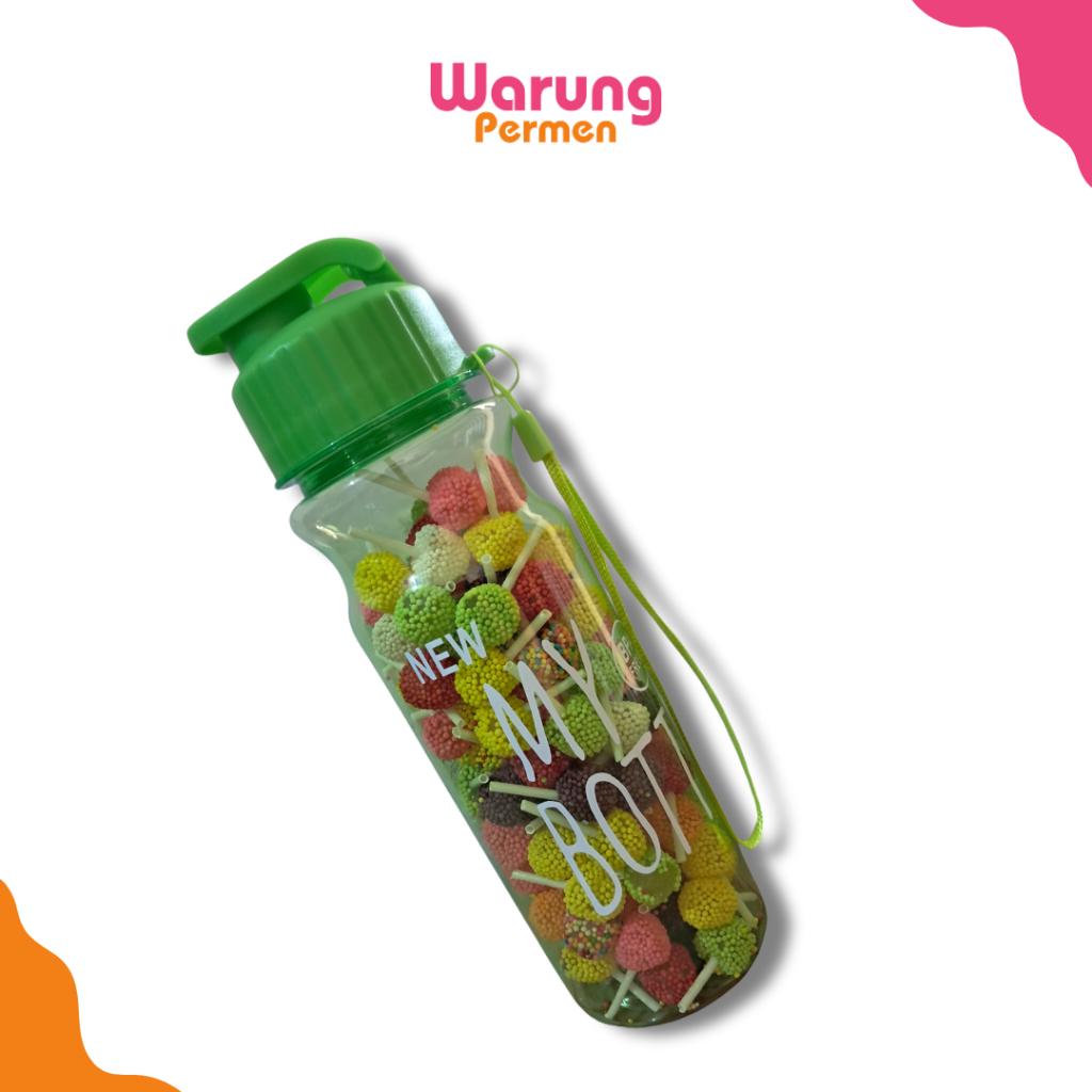 

My Bottle Soft Candy Isi 120 Pcs / Permen Lunak Dalam Botol Aneka Rasa Buah Warna Warni Lolipop