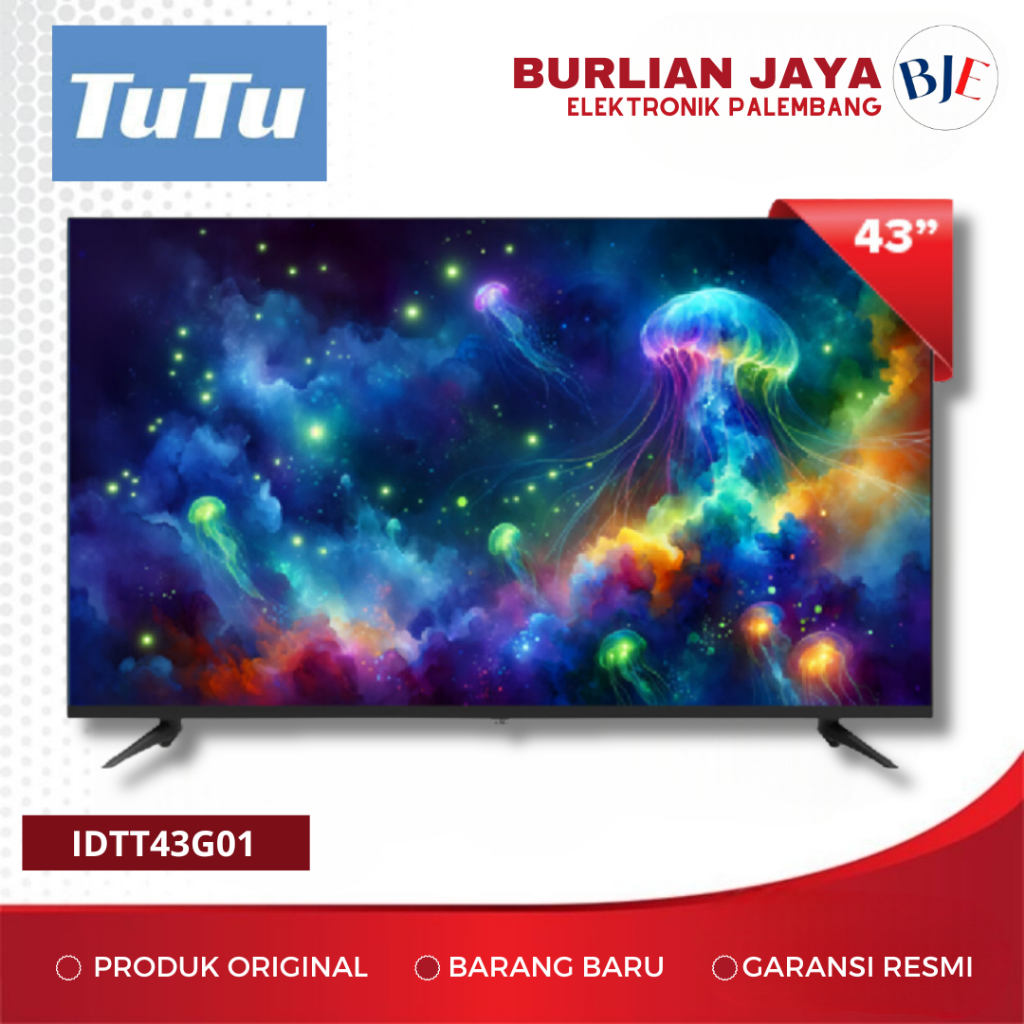TV ANDROID 43 INCH TUTU IDTT43G01 SMART TV LED TV 43" PALEMBANG