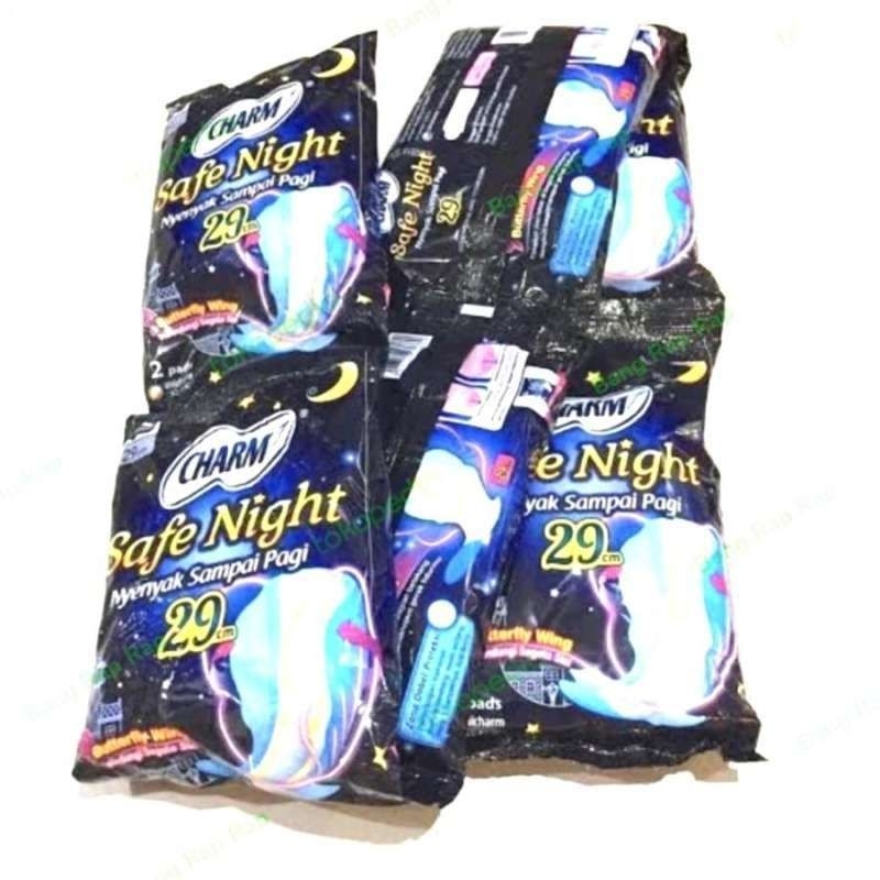 CHARM SAFE NIGHT UKURAN 29 CM RENCENG ISI 10 SACHET