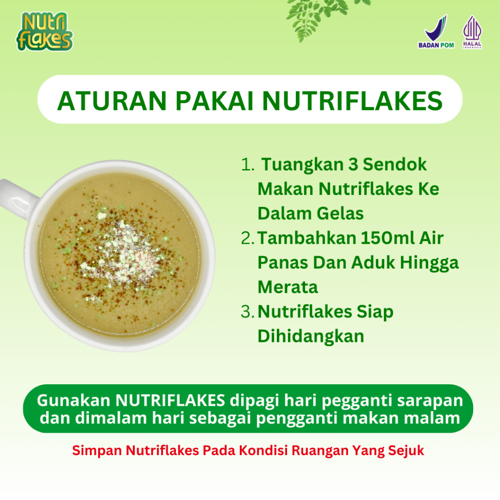 

Paket 2 Box Nutriflakes - Sereal Umbi Garut Ampuh Atasi Asam Lambung, Maag dan Gerd
