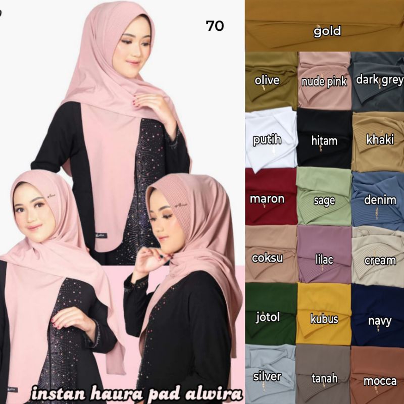 Segitiga Instan jersey Haura pad / instan belah pad Alwira / instan jersey Alwira/ haura pad alwira