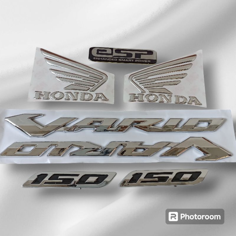 EMBLEM VARIO 150 LED OLD 3D FULL SET EMBLEM LOGO TIMBUL VARIO 150 LED OLD SET SAYAP WING HONDA