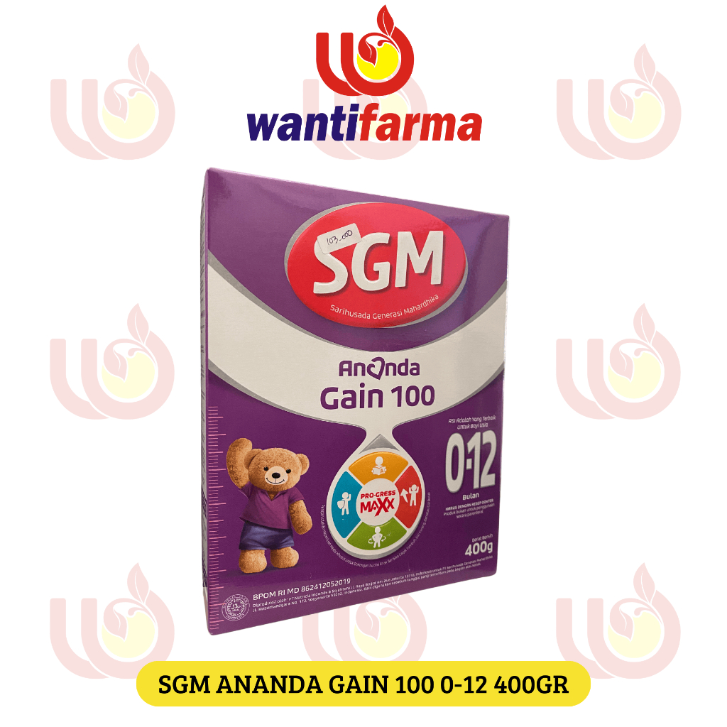 SUSU FORMULA SGM ANANDA GAIN100 0-12 BULAN 400GR