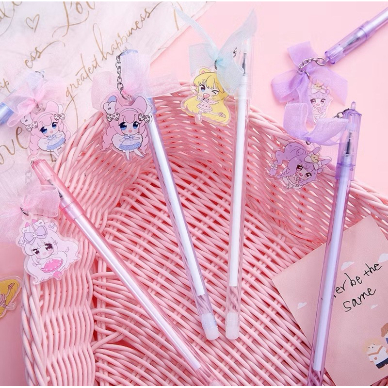 

pulpen pena gantungan karakter gadis kecil lucu pulpen gel