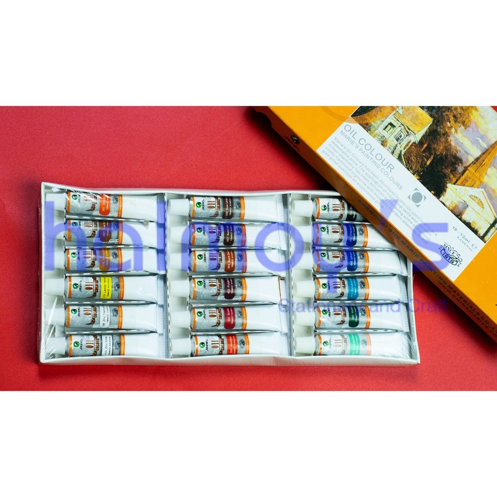 

KODE A97R CAT MINYAK OIL COLOUR PAINTING MARIES 18 WARNA X 12 ML