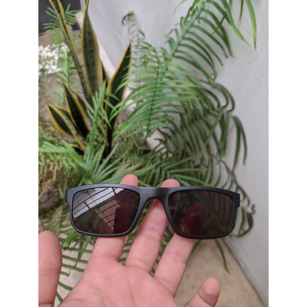 Kacamata Gaya Cassual Full Hitam Pria Wanita - bening