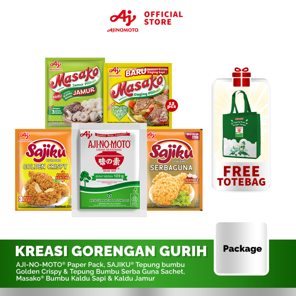 Kreasi Gorengan Gurih - Free Totebag Ajinomoto Paper Pack Penyedap Rasa MSG