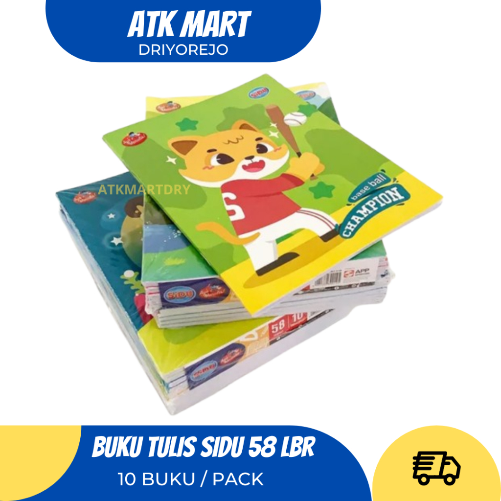 

BUKU TULIS SEKOLAH ANAK SINAR DUNIA SIDU 58 LEMBAR ISI 10 (1 PACK)