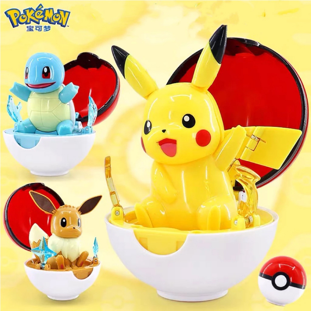 Mainan Figure Pokemon / Pokemon Ball / Pokemon Figure Deformation / Mainan Transform Figure / Action