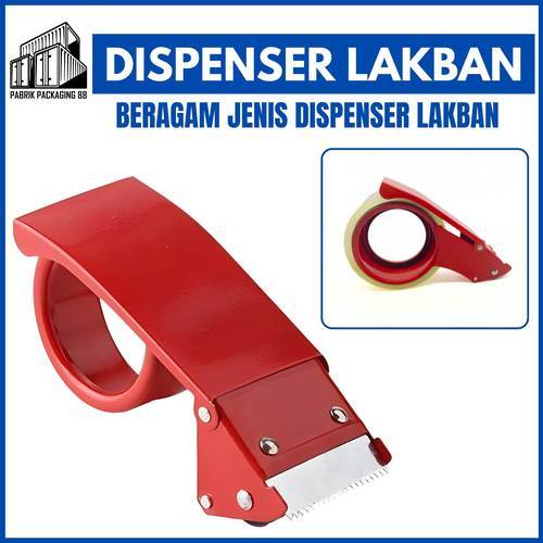 

Tape Dispenser Alat Pemotong Lakban Gagang Besi Plastik Tempat Roll Cutter Tape Bukan Joyko
