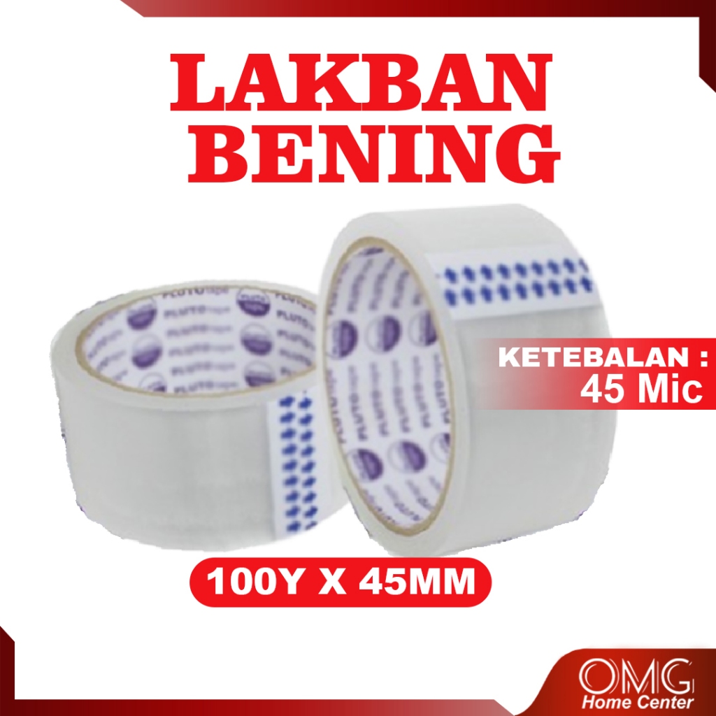 

LAKBAN BENING 100 Yard ISOLASI SELOTIP Cortape Tebal Clear Tape 45 mm Daya Lengket Kuat Lakban Coklat Fragile Plastik OPP Polymailer Paket Baju Fashion Grosir Satuan Murah
