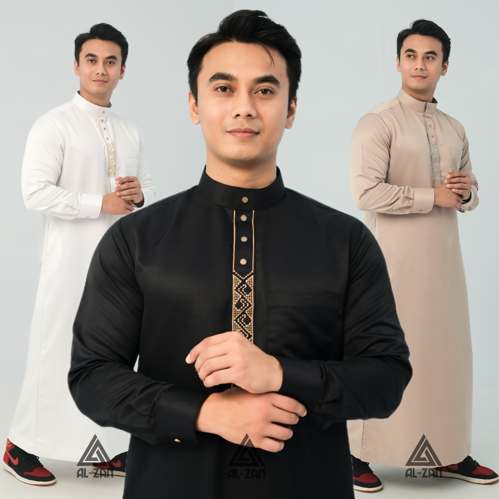 Discount jubah Pria slimfit Gamis Pria Jubbah Mewah Bordir jubah mewah bordir jubah pria muslim