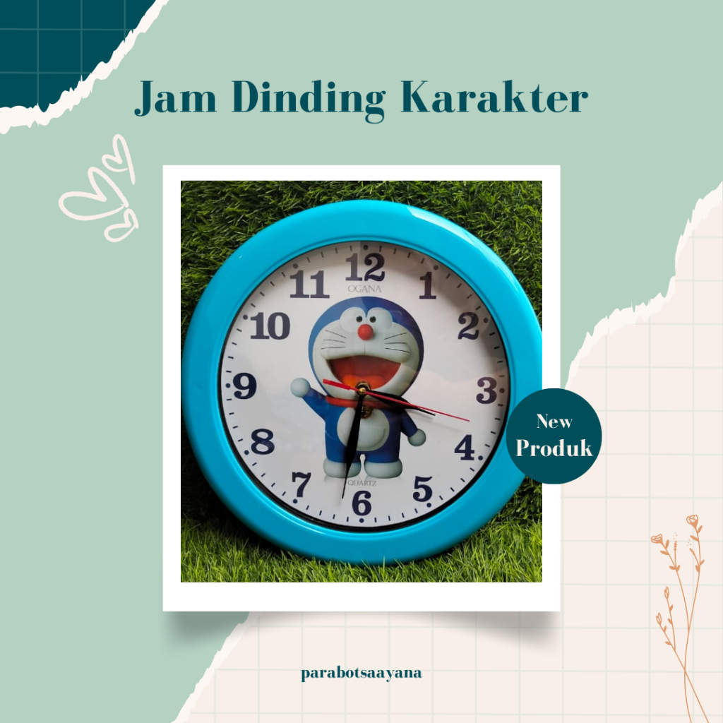 (COD) Ogana Jam Dinding Karakter Kartun Lucu Doraemon