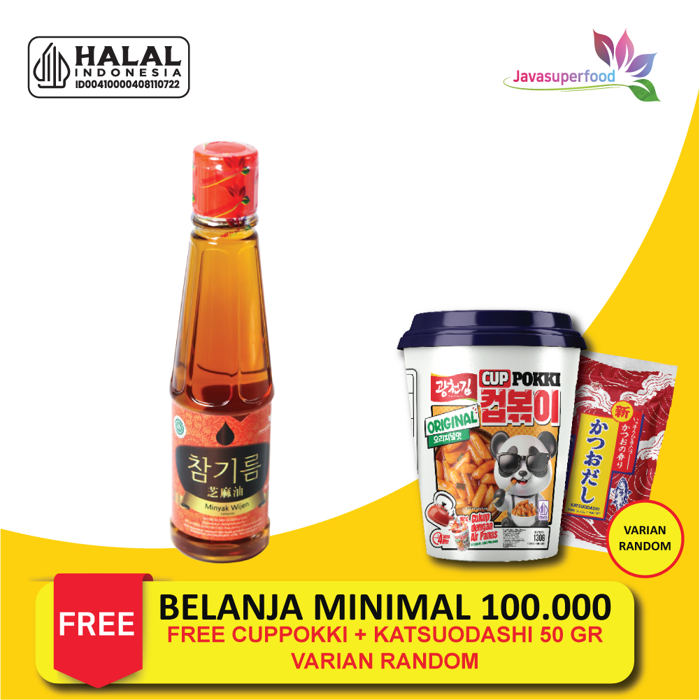 

MINYAK WIJEN JAVA SUPER FOOD 135 ML / SESAME OIL KOREA HALAL