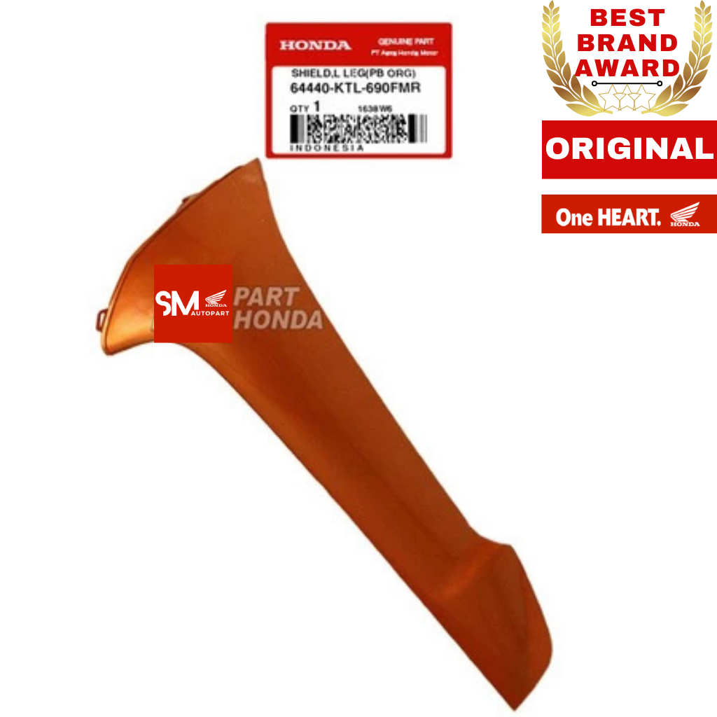 64440-KTL-690FMR Cover Sayap Luar Kiri Supra Fit New Pb Orange