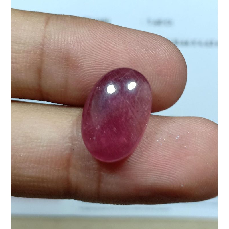 BERSERTIFIKAT, BATU RUBY 'PIGEON' ASLI NATURAL