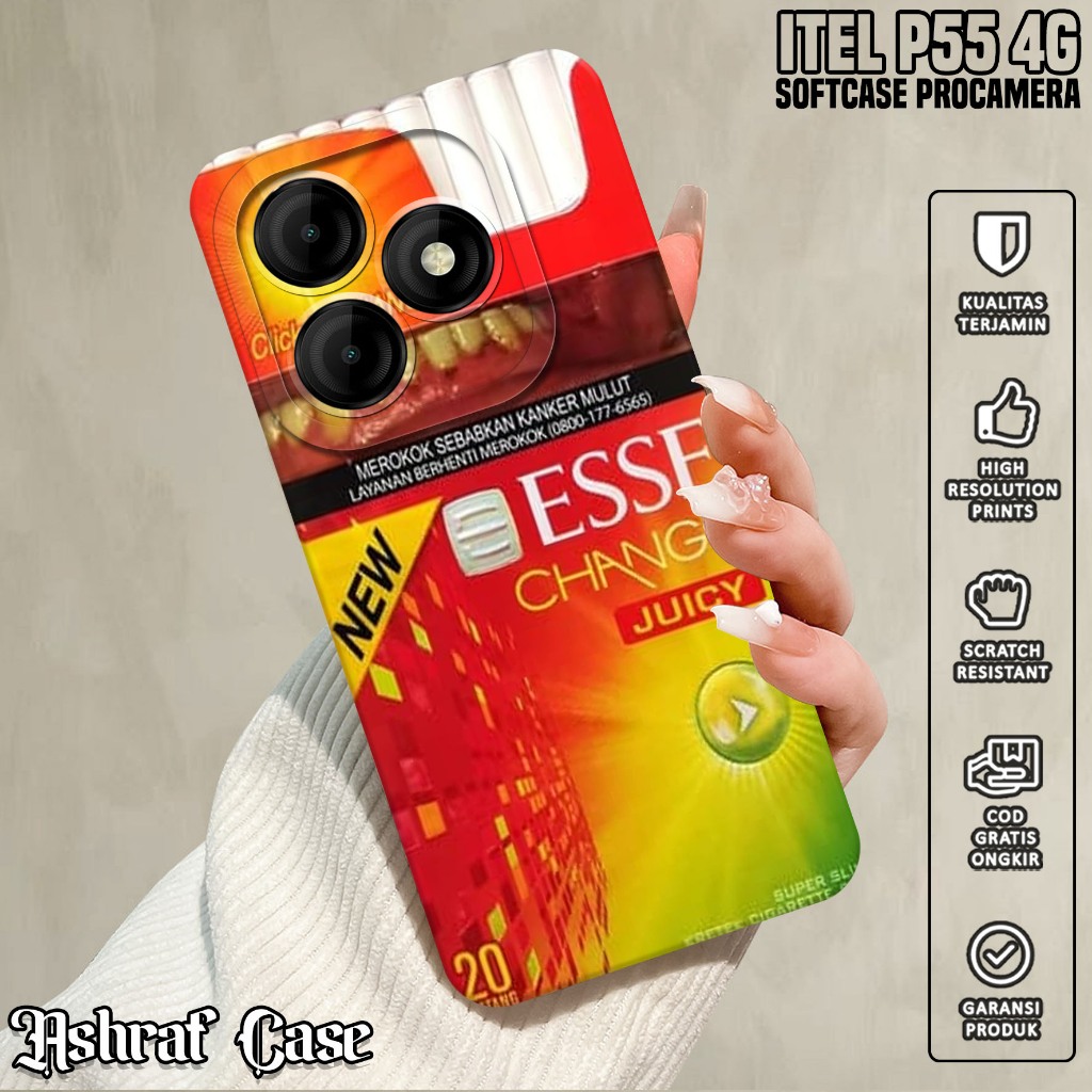 Casing ITEL P55 4G - Casing Hp ITEL P55 4G ( ESS ) Silikon Hp ITEL P55 4G - Softcase Hp ITEL P55 4G 