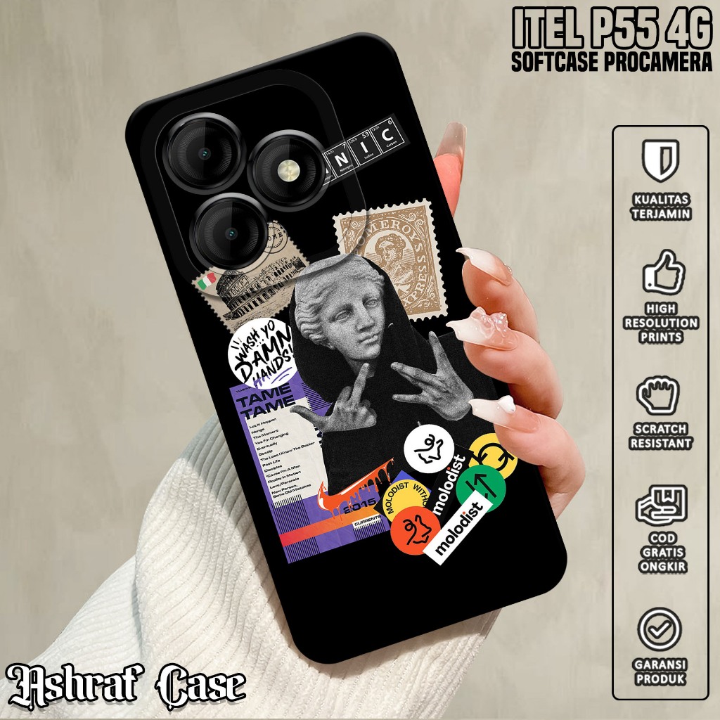 Casing ITEL P55 4G - Casing Hp ITEL P55 4G ( Estetik ) Silikon Hp ITEL P55 4G - Softcase Hp ITEL P55