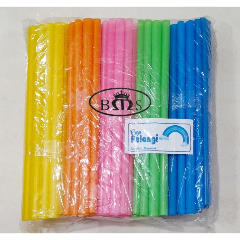 CAP PELANGI Sedotan Pop Ice / Sedotan Boba / Sedotan Jus / Sedotan Plastik