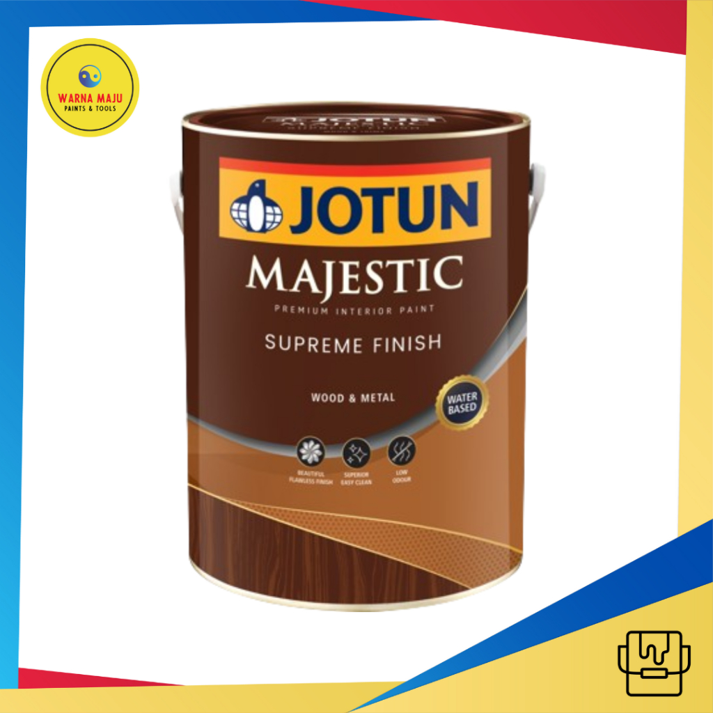 Jotun Cat Minyak Majestic Supreme Finish Gloss Waterbased White | Ukuran 1 Liter