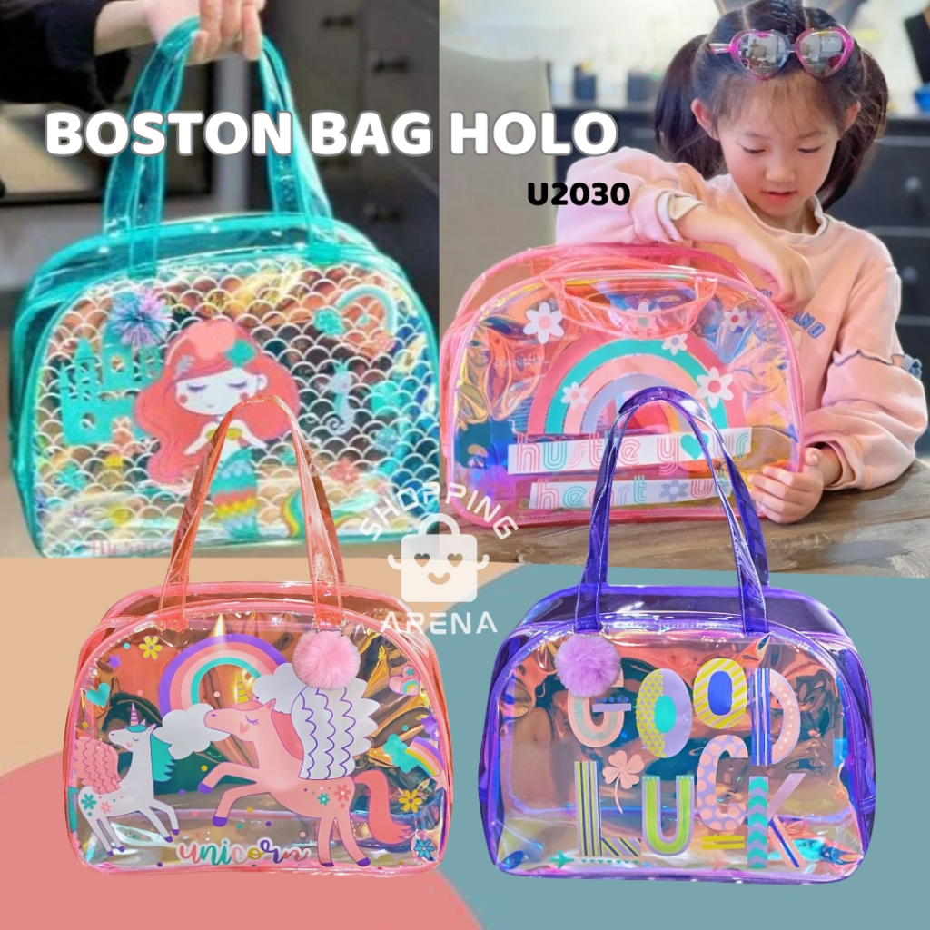 BOSTON BAG HOLO U2030 Merk VEST Tas Jinjing Traveling Anak High Quality Kualitas Bagus Asli Tas Gym 