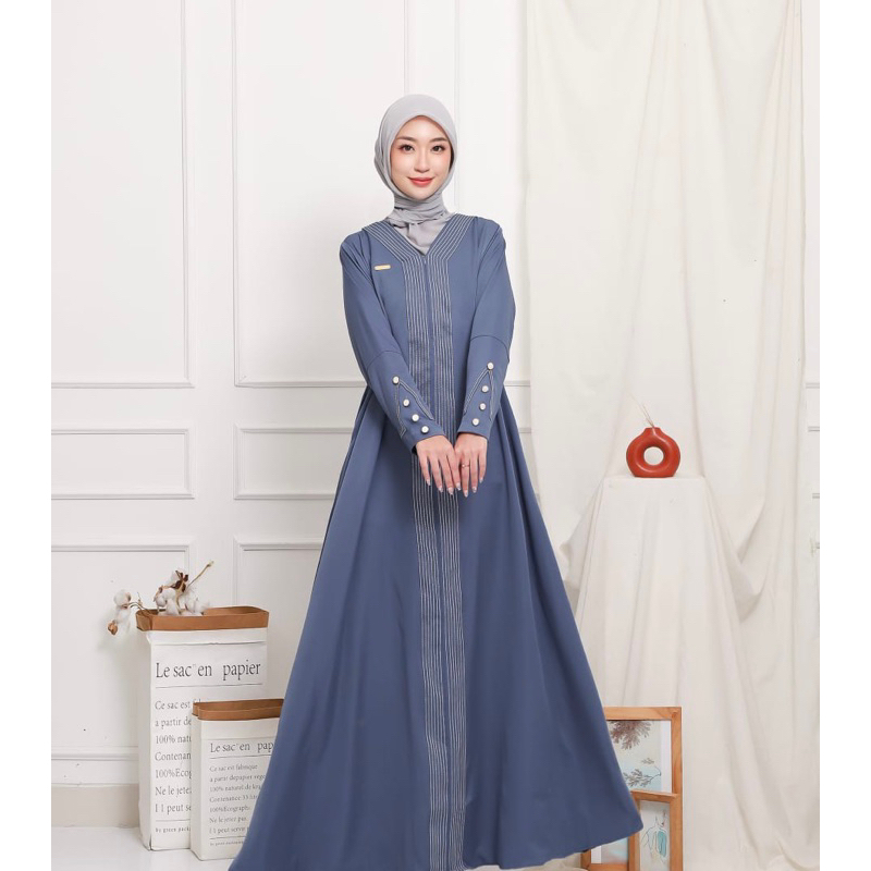 Syafira Collection x Deby Beaute - Halona Series - Dress/Gamis Wanita Anti UV Premium