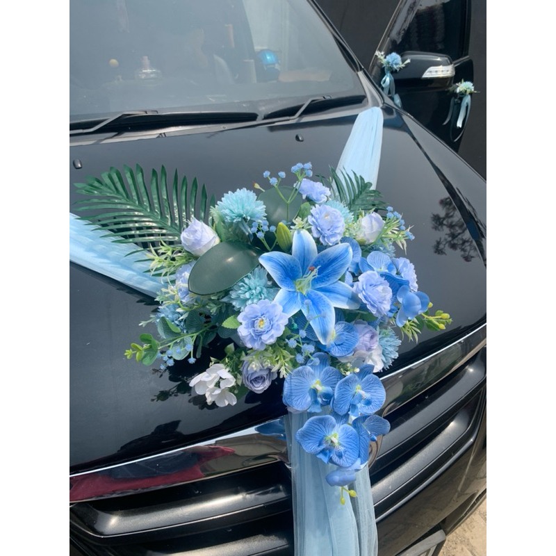 READY STOCK Bunga mobil pengantin wedding car hias mobil pengantin murah mewah koreanstyle set lengk