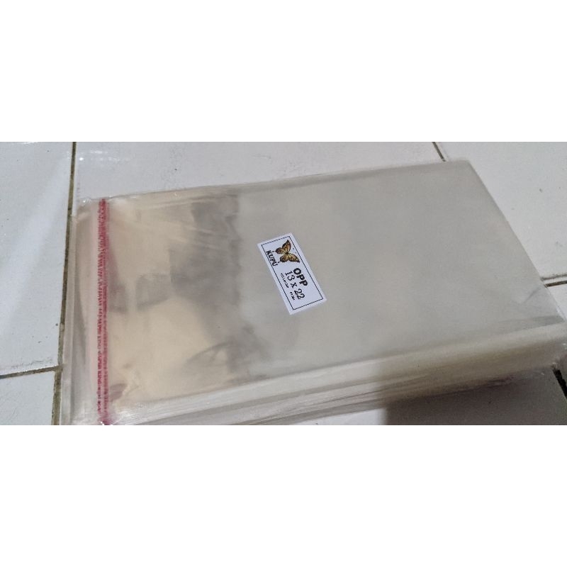 

plastik opp lem ukuran 13 X 22 isi 1000pcs tebal 0.3mic