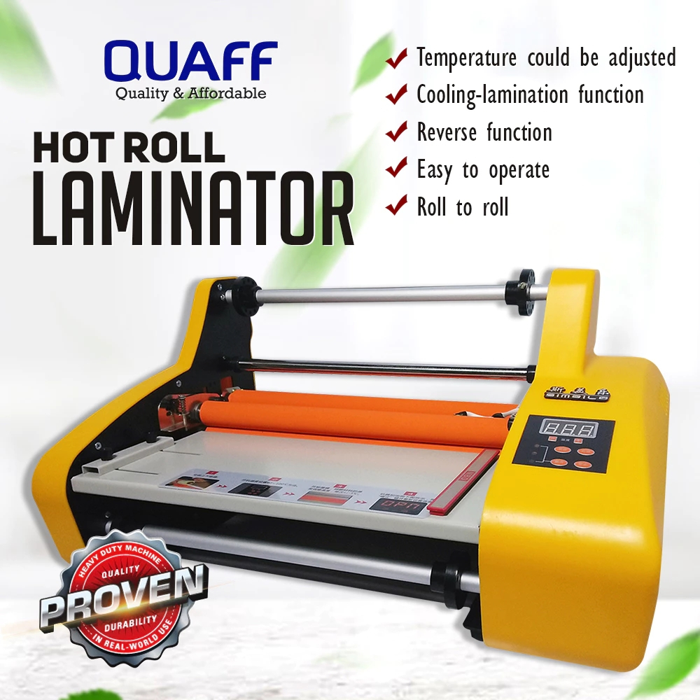

Quaff Hot & Cold Roll Laminator Ukuran A3 Dengan Fungsi Balik FM - 3510