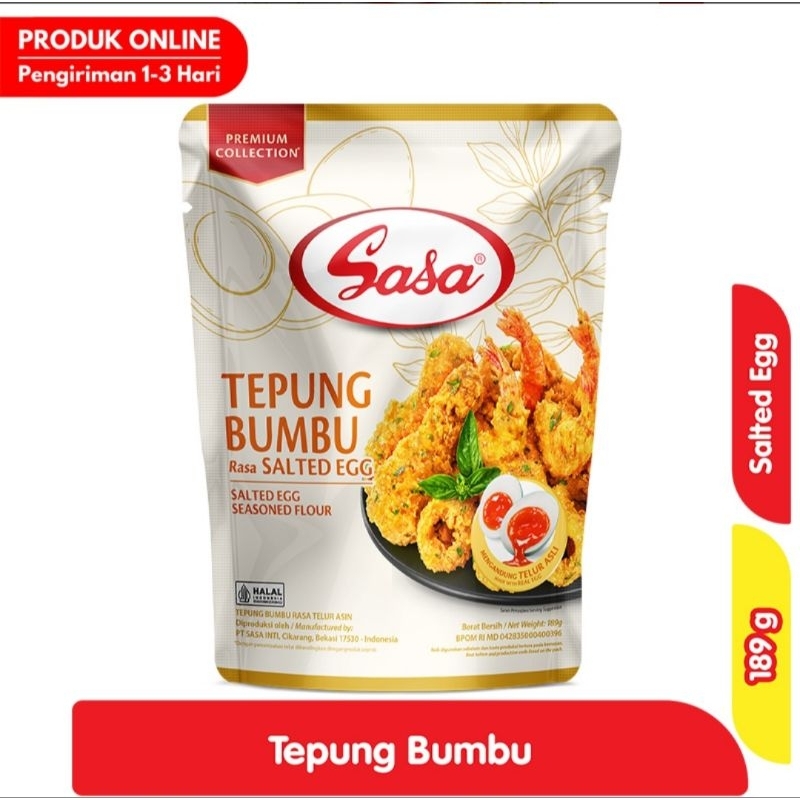 

Sasa Tepung Bumbu Premium Salted Egg 189 g